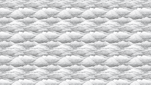 Papier peint montagnes Motif en noir et blanc de paysages montagneux stylisés