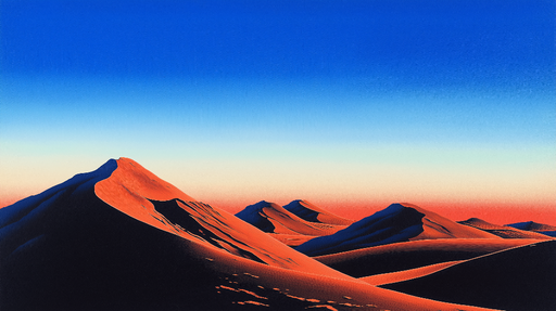 Papier peint montagnes Paysages en dégradé de couleurs