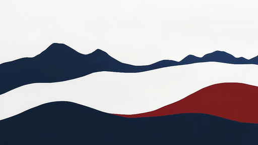 Papier peint montagnes stylisées Design graphique moderne