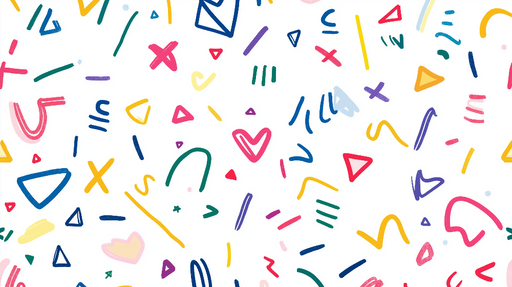 Papier peint motifs abstraits Couleurs vives et formes ludiques