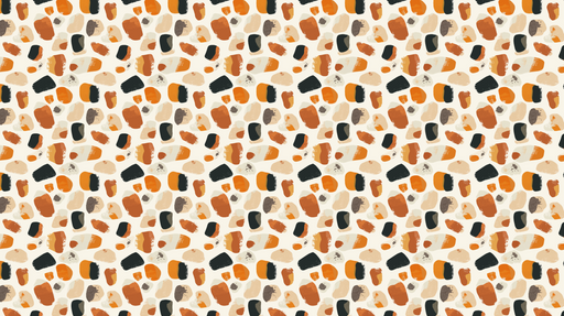 Papier peint motifs abstraits Formes organiques aux teintes chaudes