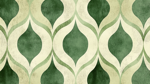 Papier peint motifs boho Nuances de verts