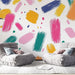 Papier peint moderne avec motifs colorés et abstraits pour salon contemporain