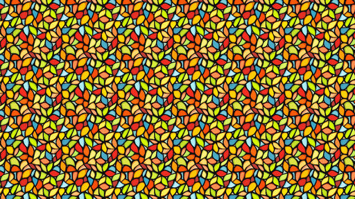 Papier peint motifs de feuilles colorées Feuilles aux teintes éclatantes