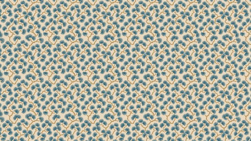 Papier peint motifs de pins Élégants pins stylisés en bleu sur fond crème