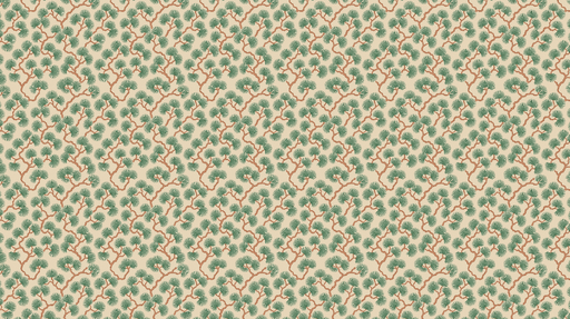 Papier peint motifs de pins Un motif délicat de pins verts sur fond crème