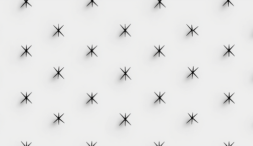 Papier peint motifs etoilées Noir sur fond blanc avec ombres