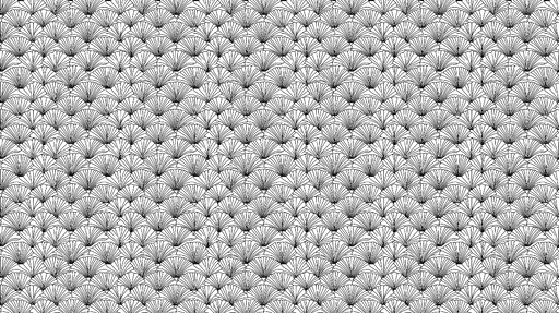 Papier peint motifs fanés Motif élégant de demi-cercles en noir et blanc