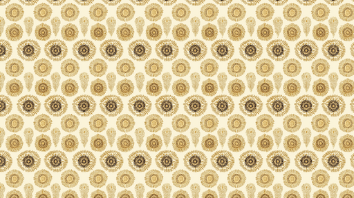 Papier peint motifs floraux dorés Fleurs en or et design élégant sur fond crème