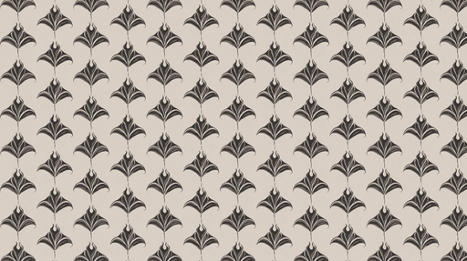 Papier peint motifs floraux Élégantes fleurs en noir et crème