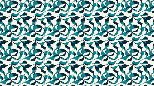 Papier peint motifs floraux Élégantes formes de feuilles en bleu et blanc