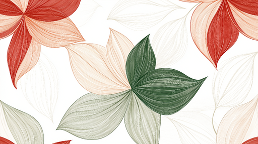 Papier peint motifs floraux Élégants motifs de feuilles aux teintes naturelles