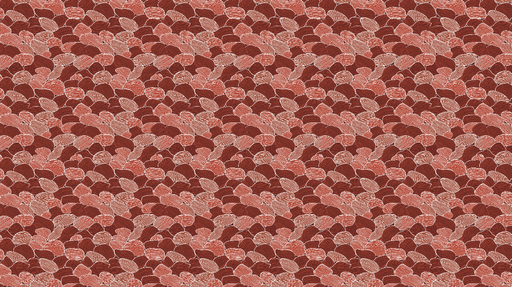 Papier peint motifs floraux Feuilles stylisées en dégradé de rouge et blanc