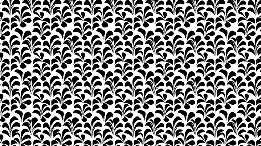 Papier peint motifs floraux noir et blanc Élégantes fleurs stylisées sur fond lumineux