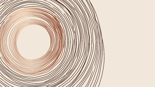 Papier peint motifs géométriques Cercle avec des lignes concentriques en nuances de brun