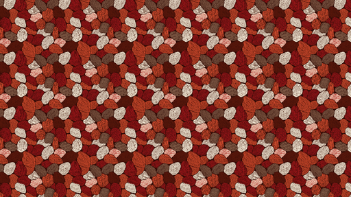 Papier peint motifs organiques Un mélange de formes naturelles et de couleurs chaudes