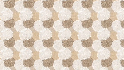 Papier peint motifs ronds Cercles spiralés dans des tons neutres