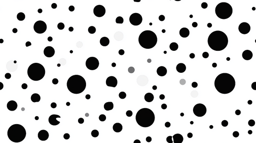 Papier peint motifs ronds Noir et Blanc