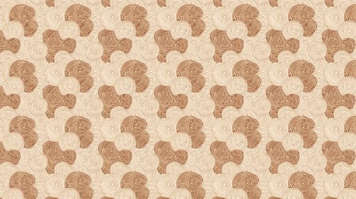 Papier peint motifs tourbillonnants Circles en beige et marron sur fond clair