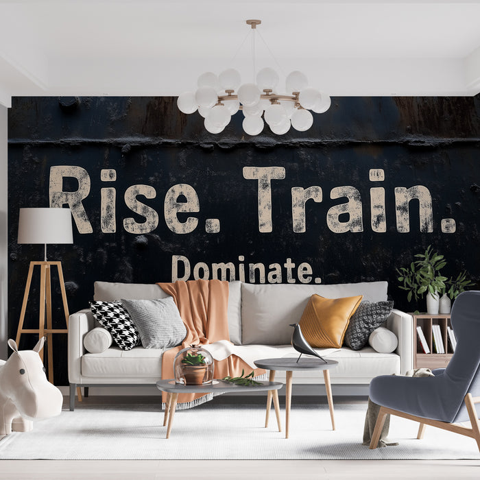 Papier peint motivation fitness | Un mantra puissant pour votre espace d'entraînement