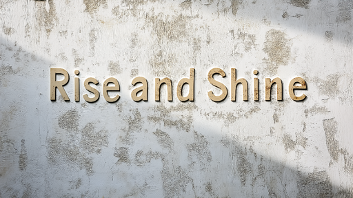 Papier peint motivation Message inspirant 'Rise and Shine'