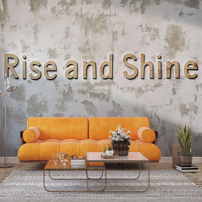 Papier peint motivation | Message inspirant 'Rise and Shine'