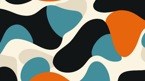 Papier peint multicolore Formes abstraites et contrastées