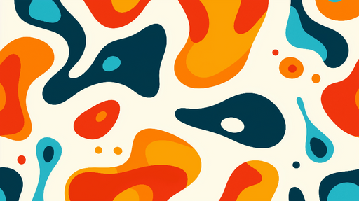 Papier peint multicolore Formes diverses et colorées