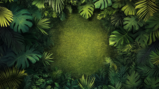 Papier peint mur végétal Élégance des feuillages tropicaux