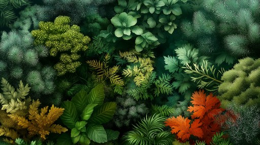 Papier peint mur végétal Luxuriante forêt d'automne