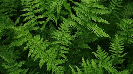 Papier peint mur végétal Motif de fougères vertes