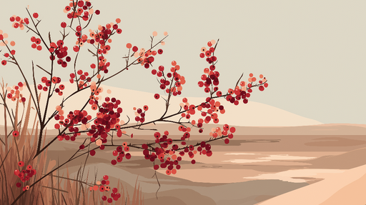 Papier peint nature abstraite Branches colorées et paysages doux