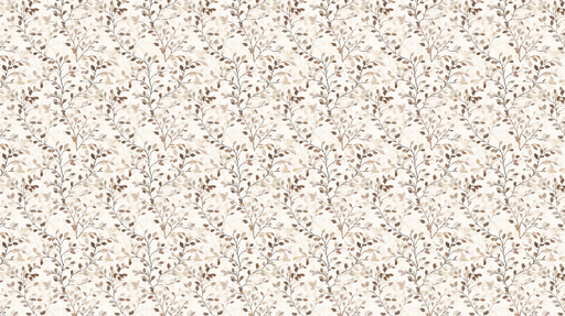 Papier peint nature Motif de brindilles et feuilles dans des teintes douces