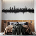 Papier peint urbain monochrome avec silhouette de New York pour chambre moderne