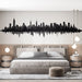 Papier peint urbain noir et blanc avec skyline de New York pour chambre moderne