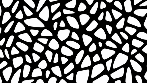 Papier peint noir et blanc Galets