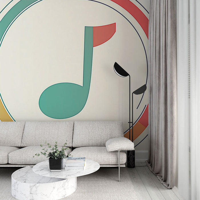 Papier peint note de musique | Design moderne avec icône de musique stylisée