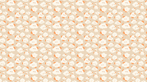 Papier peint nuages amusants Motif de nuages souriants et étoiles sur fond beige