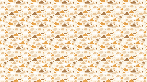 Papier peint nuages colorés Motif joyeux de nuages aux teintes chaudes