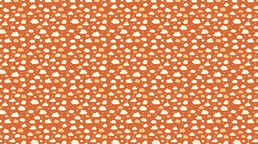 Papier peint nuages et fleurs Un ciel doux avec des motifs ludiques