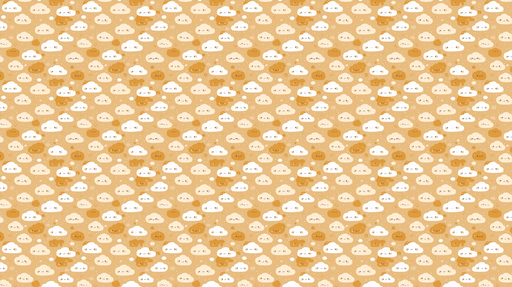 Papier peint nuages mignons Motif ludique de nuages souriants et de taches colorées