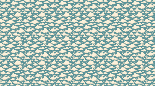 Papier peint nuages Motif de nuages doux sur fond bleu-vert