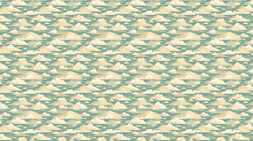 Papier peint nuages Motif doux de nuages sur fond vert pastel