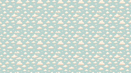 Papier peint nuages Motif doux de nuages sur un fond bleu pastel