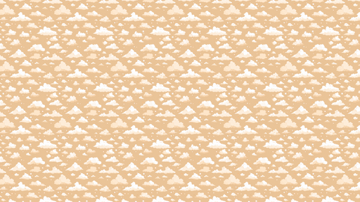 Papier peint nuages Motifs doux de nuages blancs sur fond beige