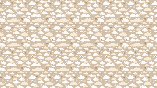 Papier peint nuages Un motif doux et ludique de nuages sur fond beige