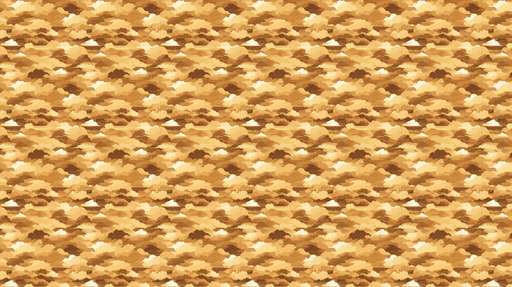 Papier peint nuageux Motif de nuages aux teintes brûlées et dorées