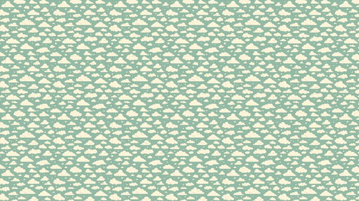 Papier peint nuageux Nuages doux sur fond vert pastel