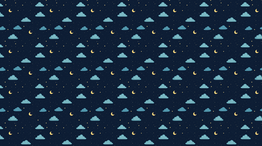 Papier peint nuit étoilée Un ciel nocturne orné de nuages et de croissants de lune