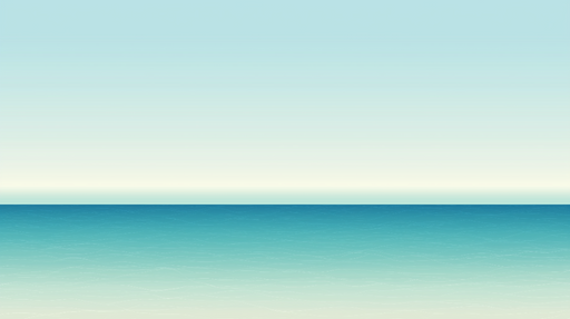 Papier peint océan Horizon apaisant en dégradé de bleu